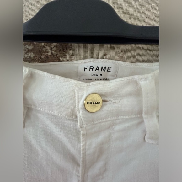 FRAME white stretch denim skinny mid rise - Picture 5 of 5